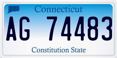 CT license plate AG74483