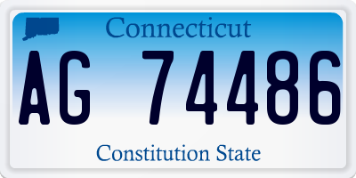 CT license plate AG74486