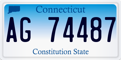 CT license plate AG74487
