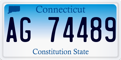 CT license plate AG74489