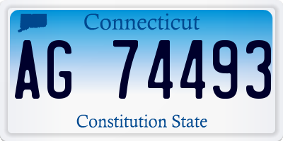 CT license plate AG74493