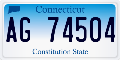 CT license plate AG74504