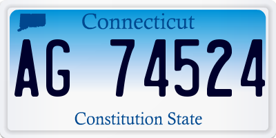 CT license plate AG74524