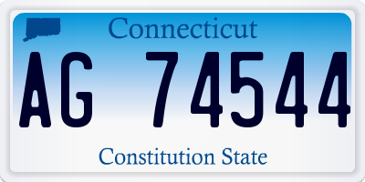 CT license plate AG74544