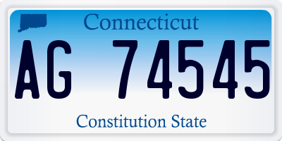 CT license plate AG74545