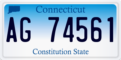 CT license plate AG74561