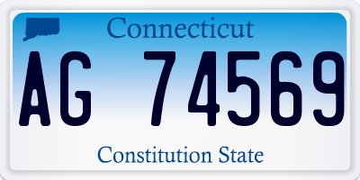 CT license plate AG74569