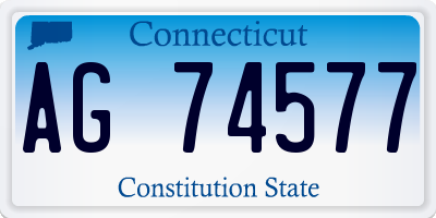 CT license plate AG74577