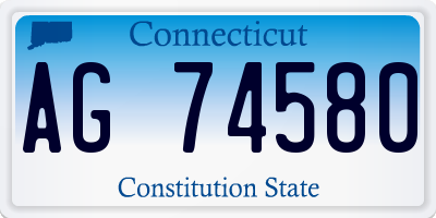 CT license plate AG74580