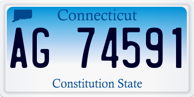 CT license plate AG74591