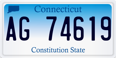 CT license plate AG74619