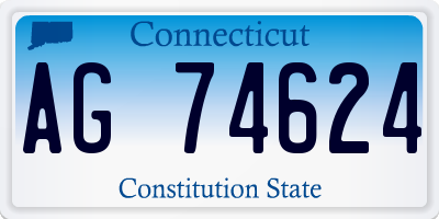 CT license plate AG74624