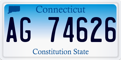 CT license plate AG74626