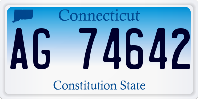 CT license plate AG74642