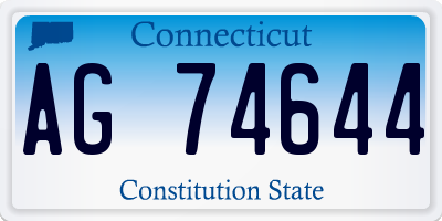 CT license plate AG74644