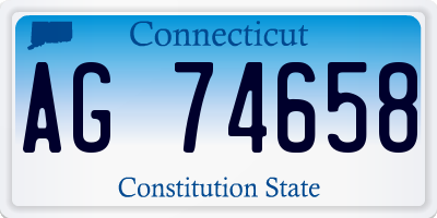 CT license plate AG74658