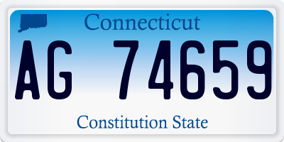 CT license plate AG74659