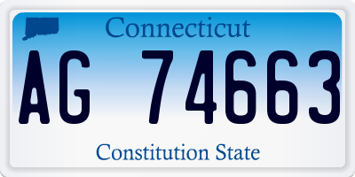 CT license plate AG74663