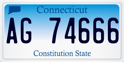 CT license plate AG74666