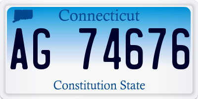 CT license plate AG74676