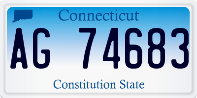 CT license plate AG74683