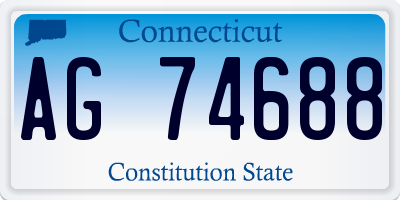 CT license plate AG74688
