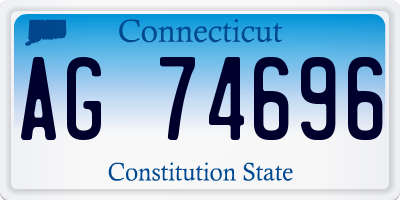 CT license plate AG74696