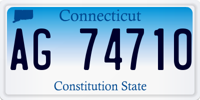 CT license plate AG74710