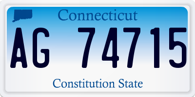 CT license plate AG74715
