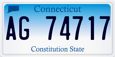 CT license plate AG74717
