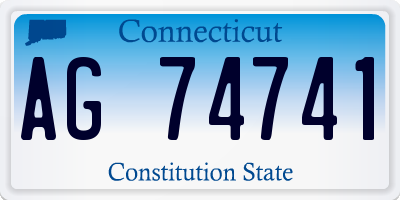 CT license plate AG74741