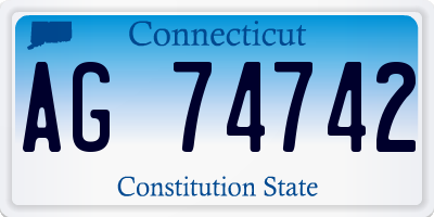 CT license plate AG74742