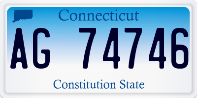 CT license plate AG74746
