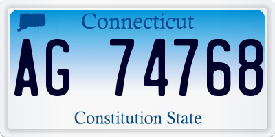 CT license plate AG74768