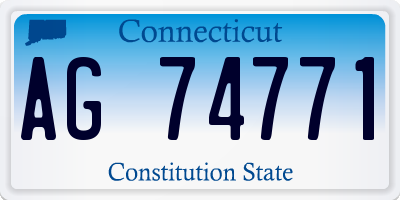 CT license plate AG74771
