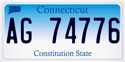 CT license plate AG74776