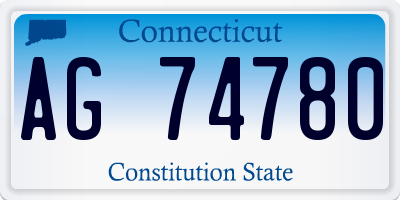 CT license plate AG74780