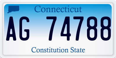CT license plate AG74788