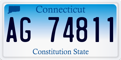 CT license plate AG74811