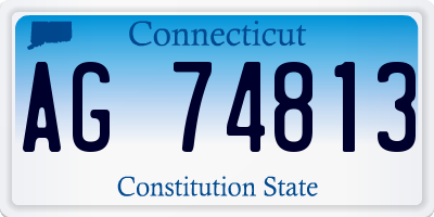 CT license plate AG74813