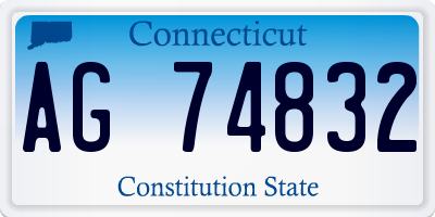 CT license plate AG74832