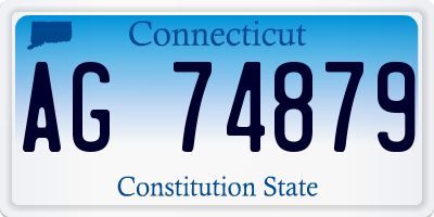 CT license plate AG74879