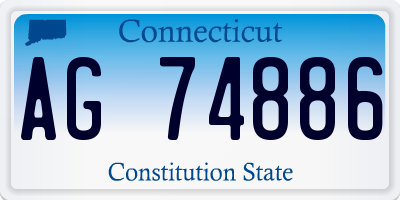 CT license plate AG74886