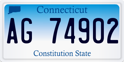 CT license plate AG74902