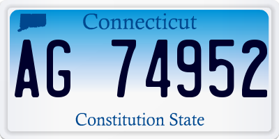 CT license plate AG74952