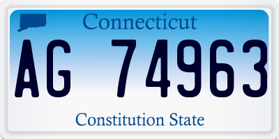 CT license plate AG74963