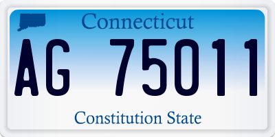 CT license plate AG75011