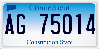 CT license plate AG75014