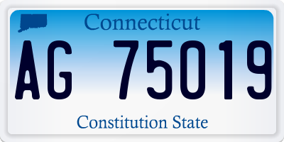 CT license plate AG75019