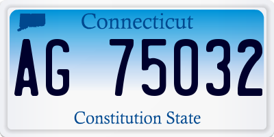CT license plate AG75032